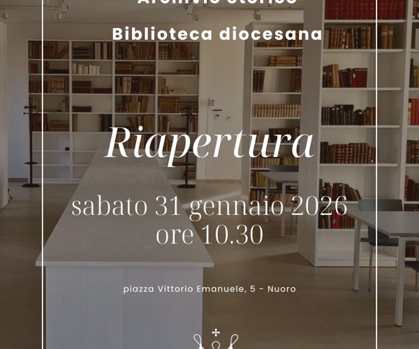 Riapertura Archivio Storico e Biblioteca diocesana a Nuoro